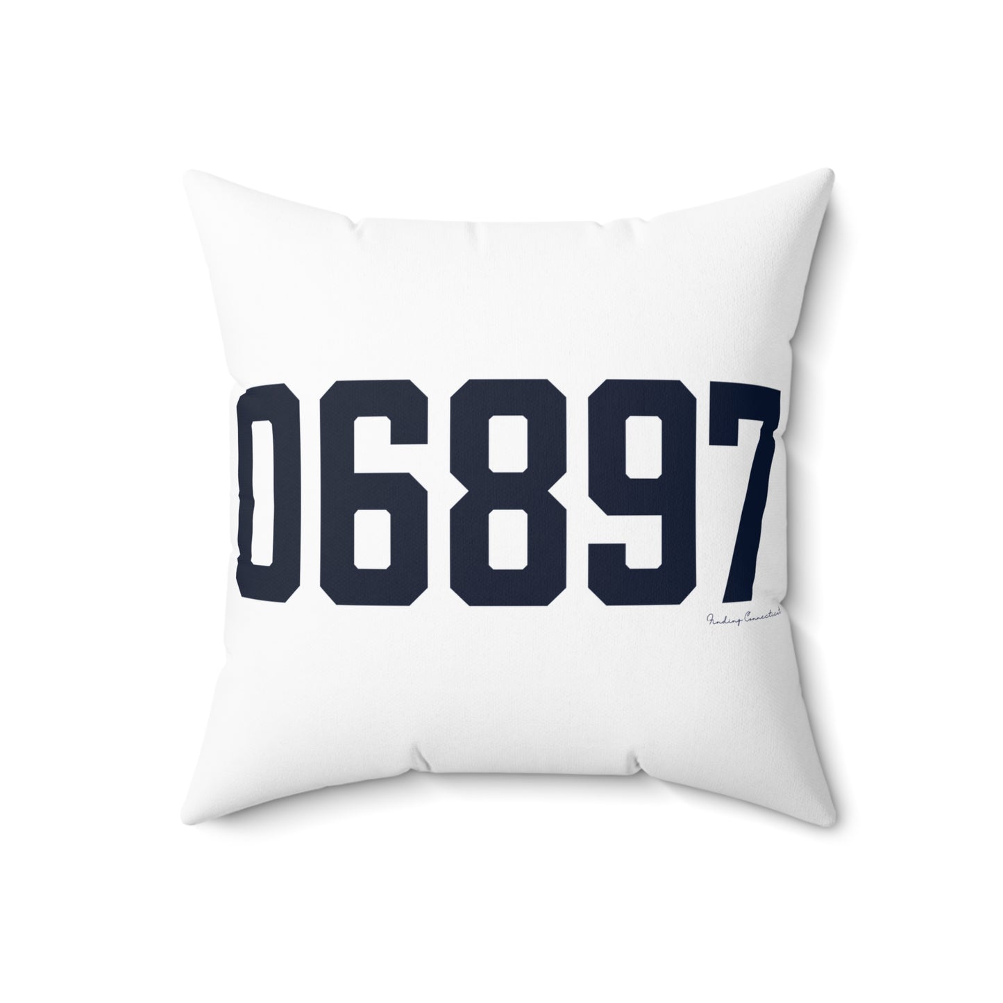 06897 Wilton Connecticut Zip Code Spun Polyester Square Pillow