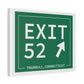 Vintage Exit 52  Merritt Parkway Sign Matte Canvas, Stretched, 1.25"