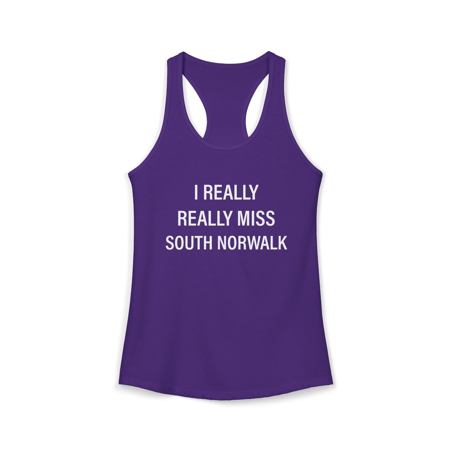 I Really Really Miss South Norwalk Women's Ideal Racerback Tank Top