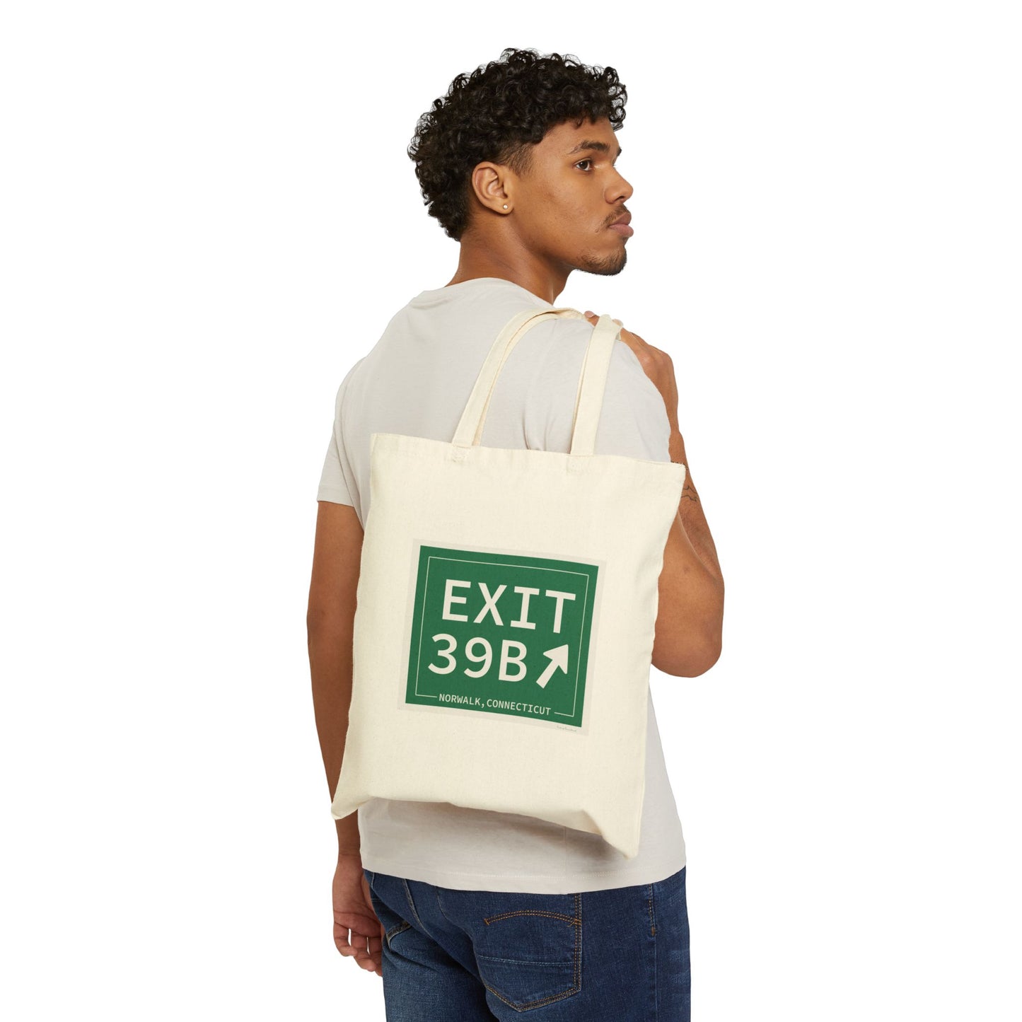 Vintage Exit 39B Merritt Parkway Sign Cotton Canvas Tote Bag