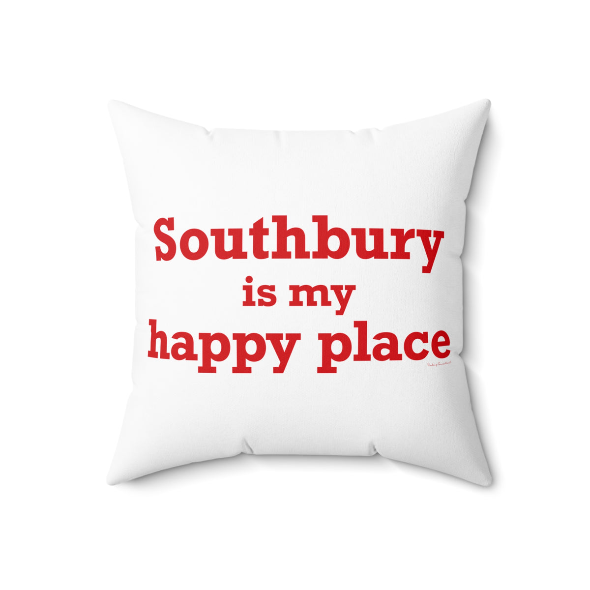Southbury is My Happy Place Polyester Square Pillow