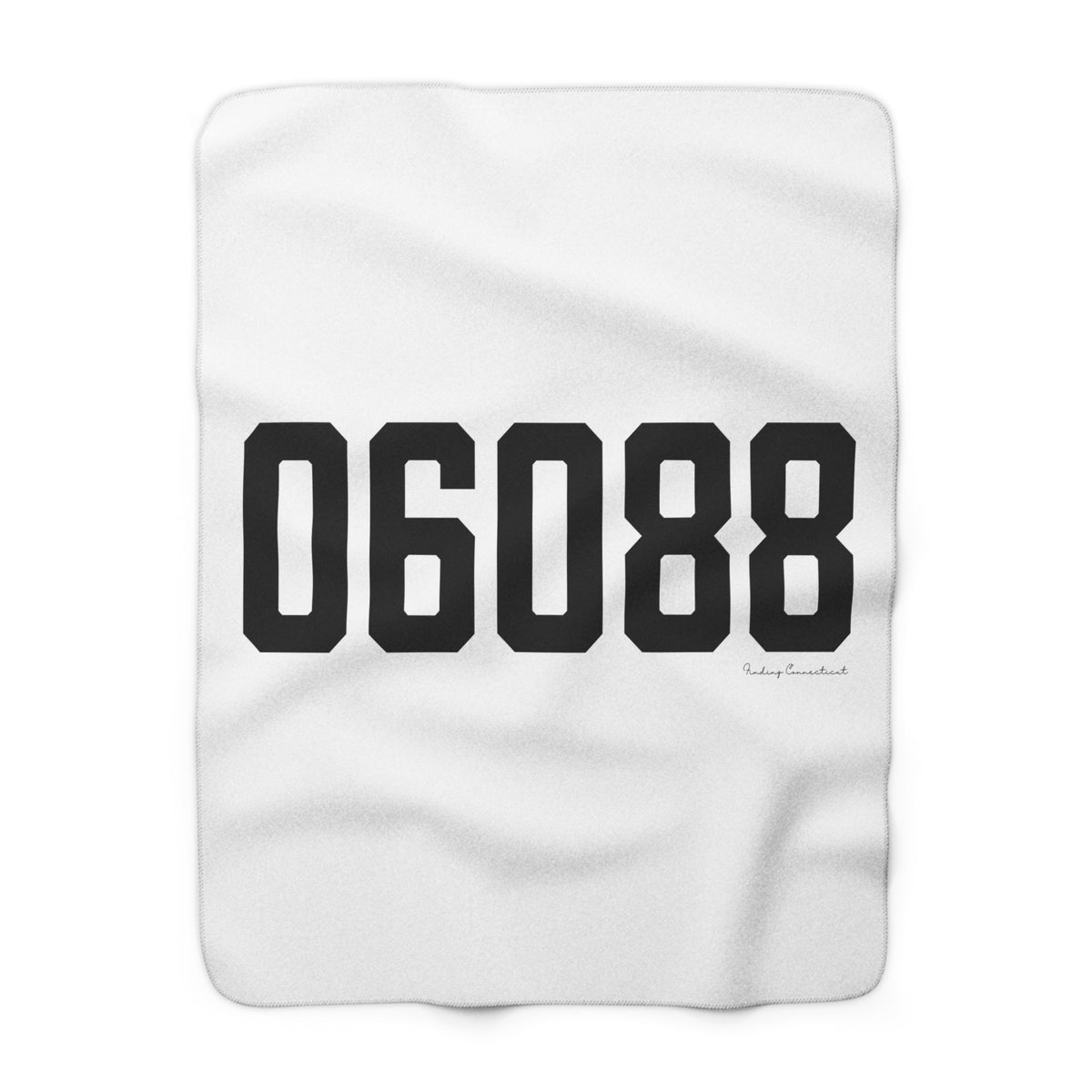 06088 East Windsor Connecticut Zip Code Sherpa  Fleece Blanket