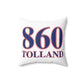 860 Tolland Red, White & Blue Spun Polyester Square Pillow