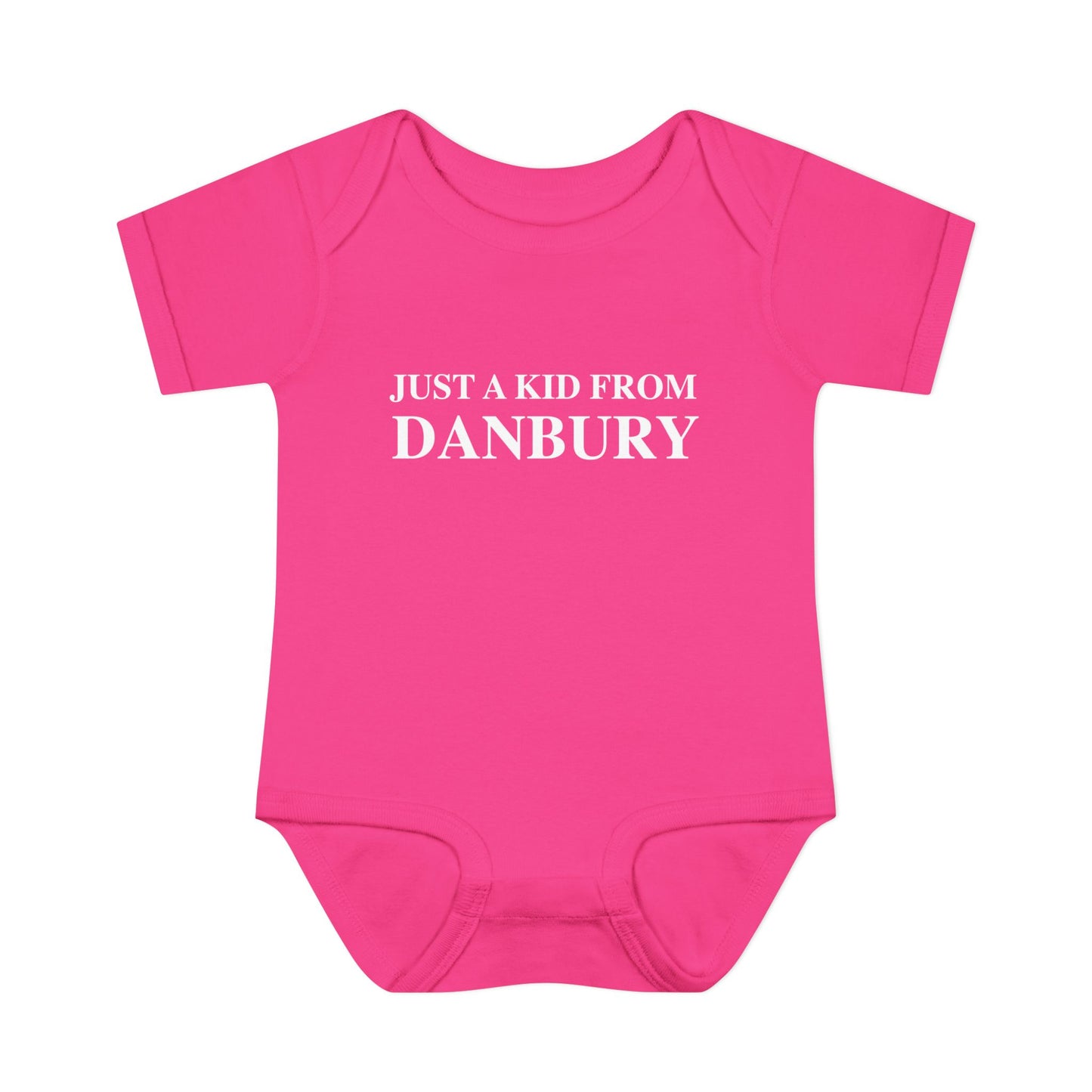 Just a kid from Danbury Infant Baby Rib Bodysuit