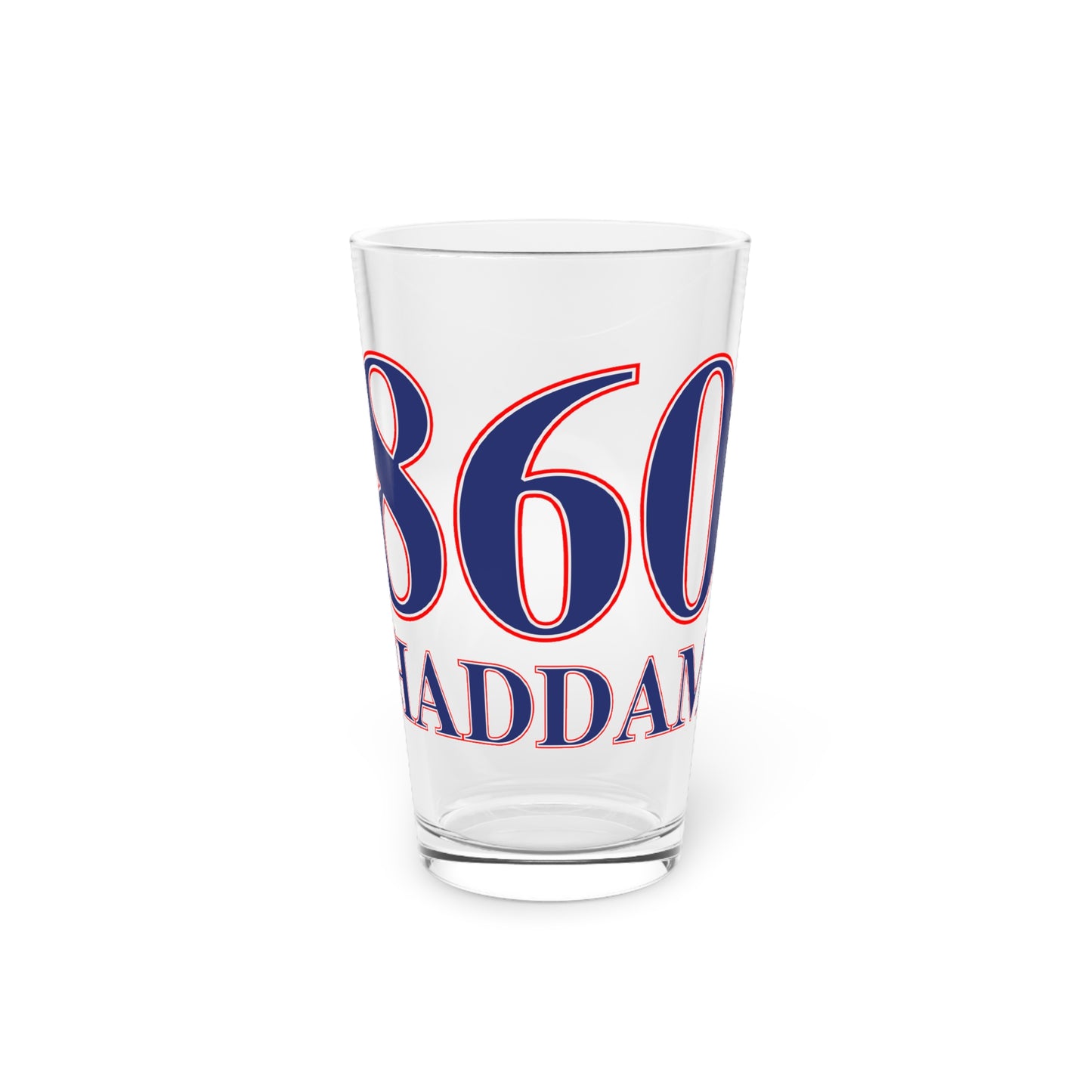 860 Haddam Red, White & Blue Pint Glass, 16oz