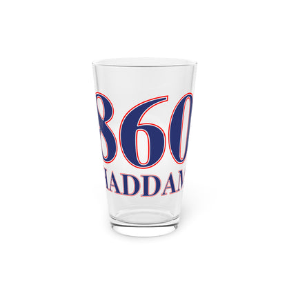 860 Haddam Red, White & Blue Pint Glass, 16oz