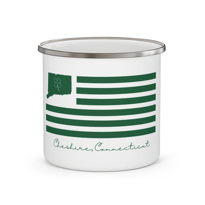 Cheshire Connecticut St. Patrick’s Day Flag Enamel Camping Mug