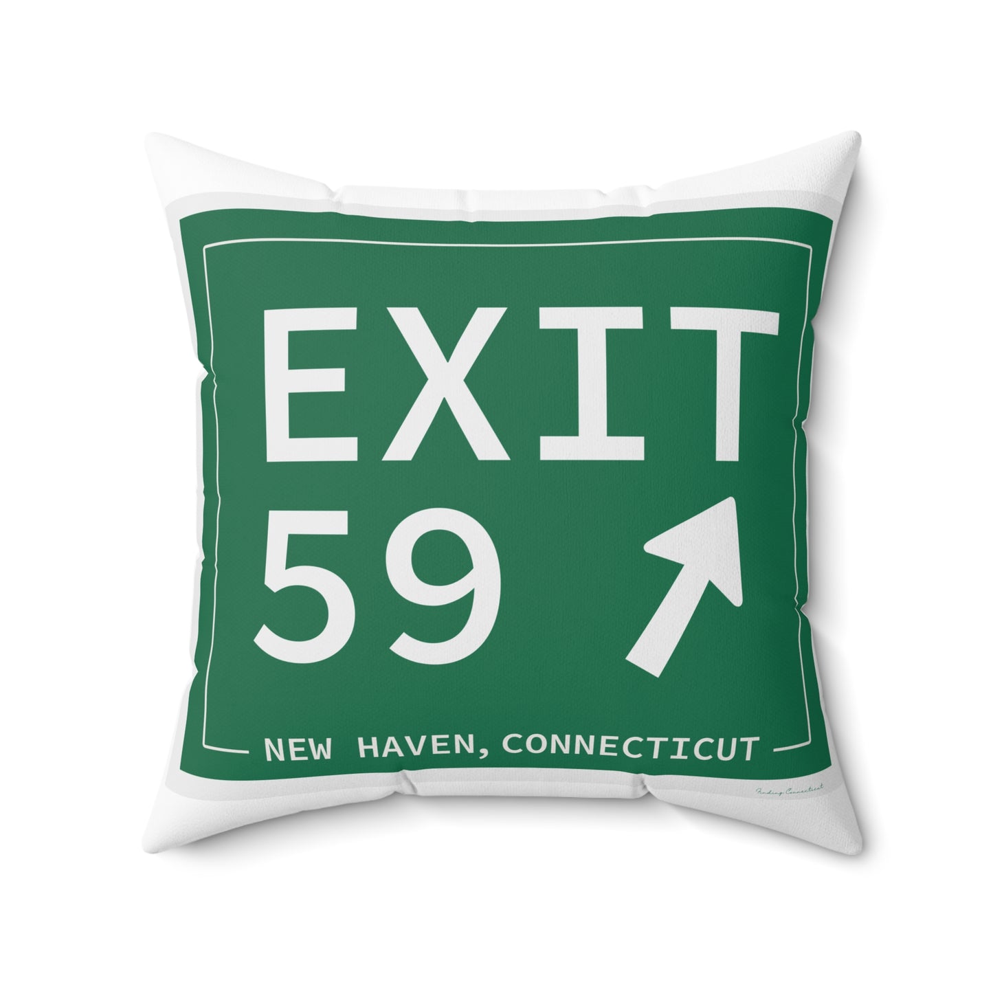 Vintage Exit 59 WCP Sign Spun Polyester Square Pillow