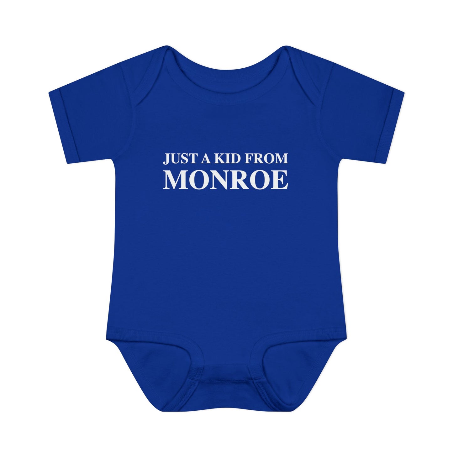 Just a kid from Monroe Infant Baby Rib Bodysuit