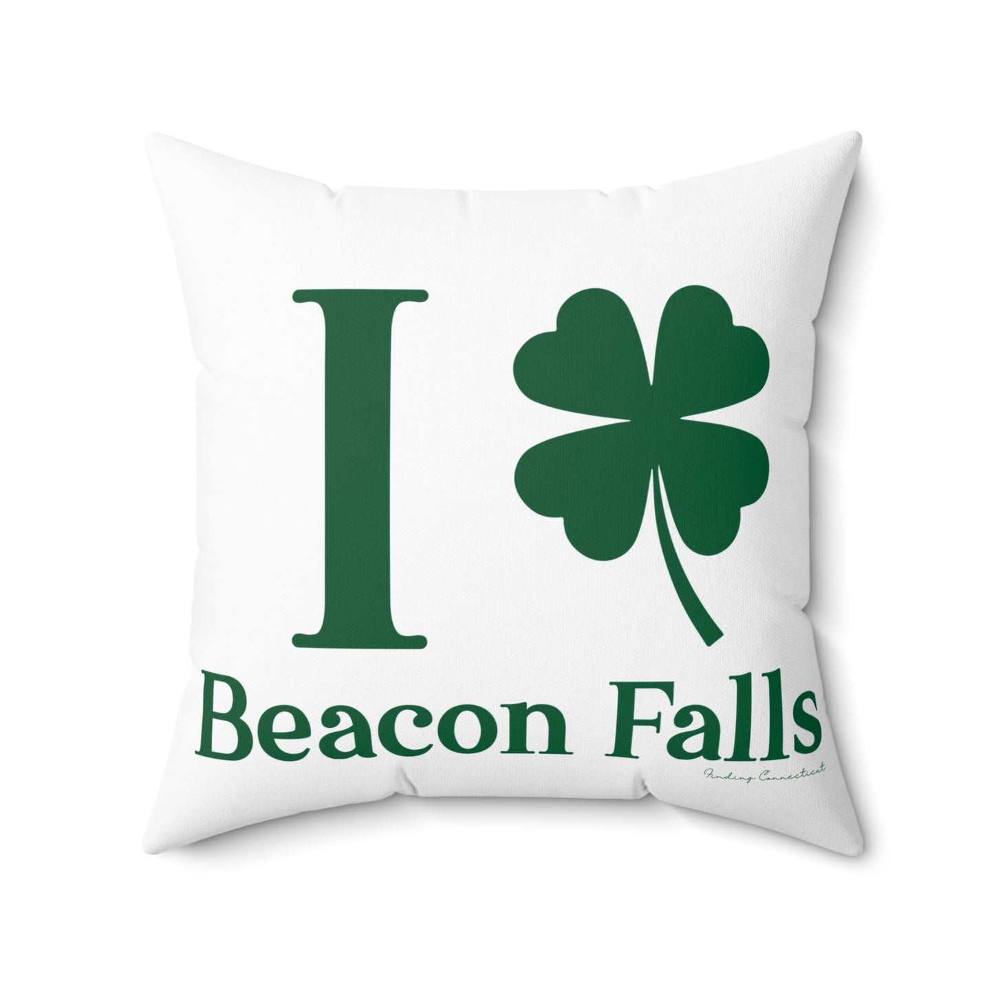 I Clover Beacon Falls Spun Polyester Square Pillow