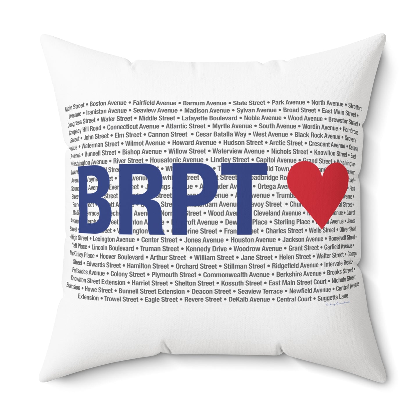 Bridgeport Love Spun Polyester Square Pillow