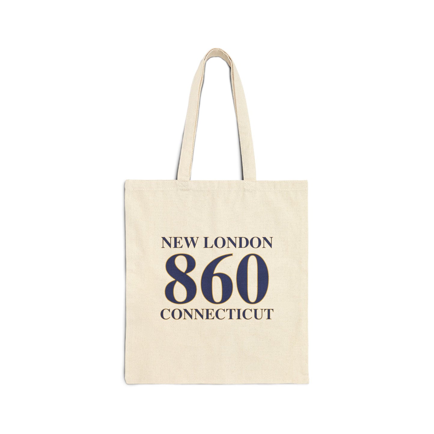 New London 860 Connecticut Cotton Canvas Tote Bag