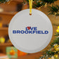 Love Brookfield Glass Ornaments