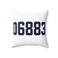 06883 Weston Connecticut Zip Code Spun Polyester Square Pillow