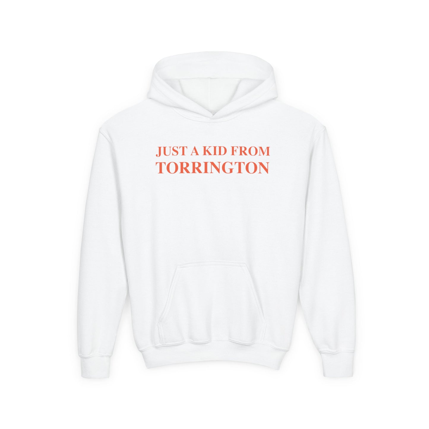 Just a kid from Torrington Youth Heavy Blend Hooded Sweatshirt