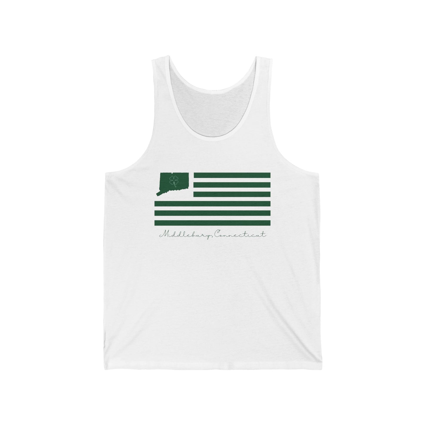 Middlebury Connecticut St. Patrick’s Day Flag Unisex Jersey Tank Top