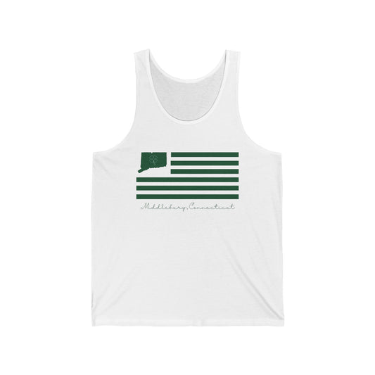 Middlebury Connecticut St. Patrick’s Day Flag Unisex Jersey Tank Top