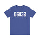 06032 - Farmington CT Zip Code Unisex Jersey Short Sleeve T-Shirt