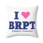 I Heart BRPT Spun Polyester Square Pillow