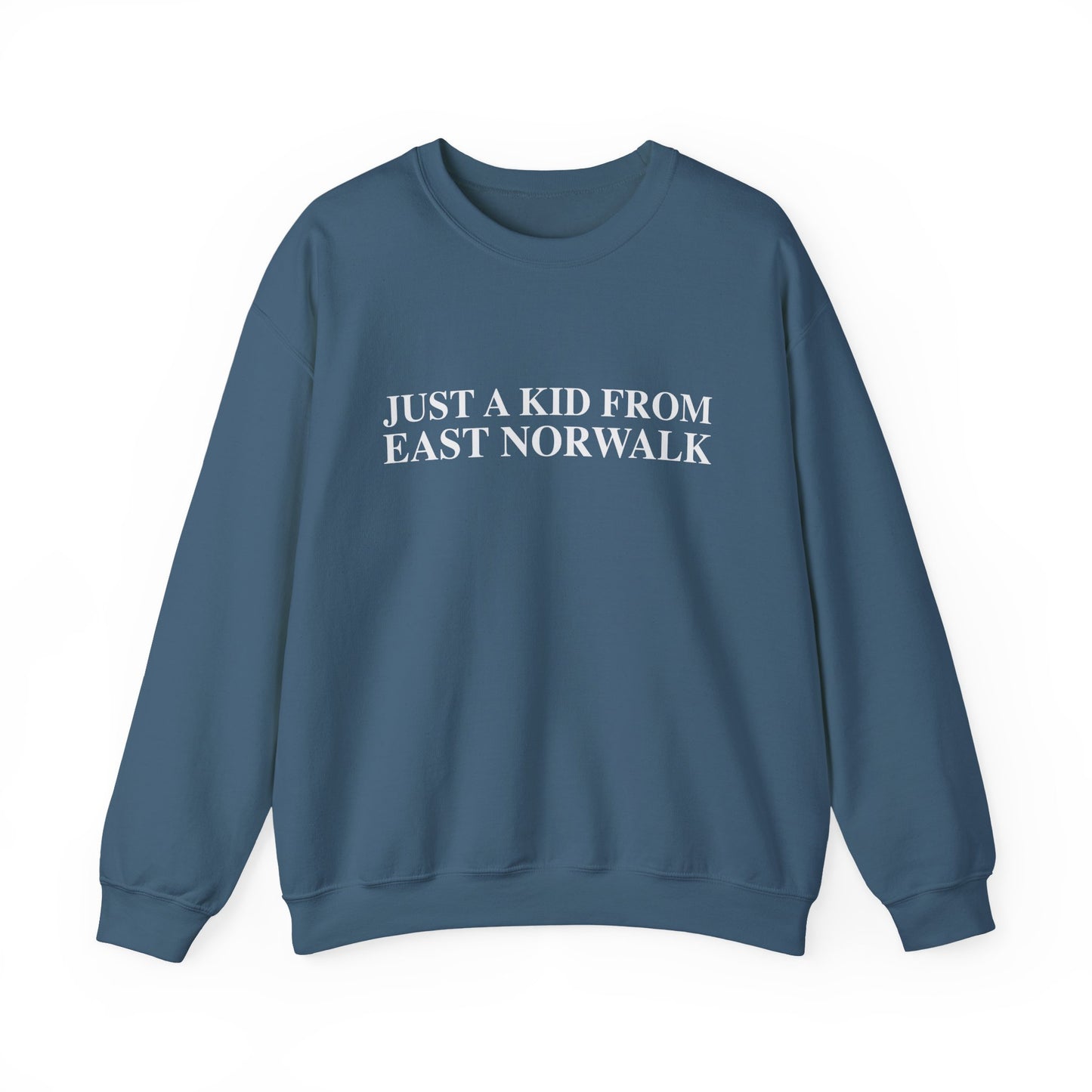 Just a kid from East Norwalk Unisex Heavy Blend™ Crewneck Sweatshirt