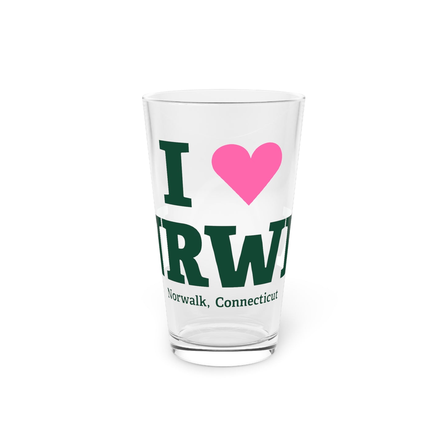 I Heart NRWK Pint Glass, 16oz