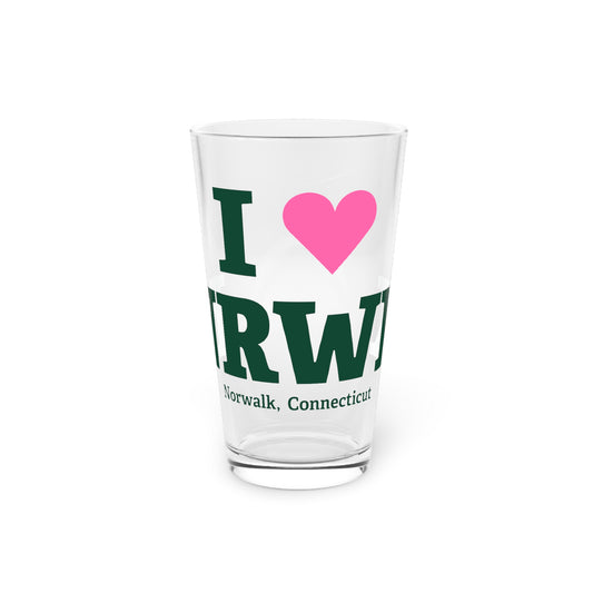 I Heart NRWK Pint Glass, 16oz