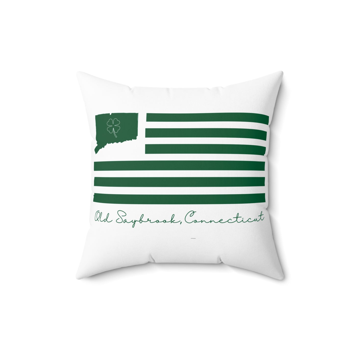Old Saybrook St. Patrick’s Day Flag Spun Polyester Square Pillow