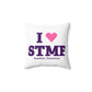 I Heart STMF Spun Polyester Square Pillow