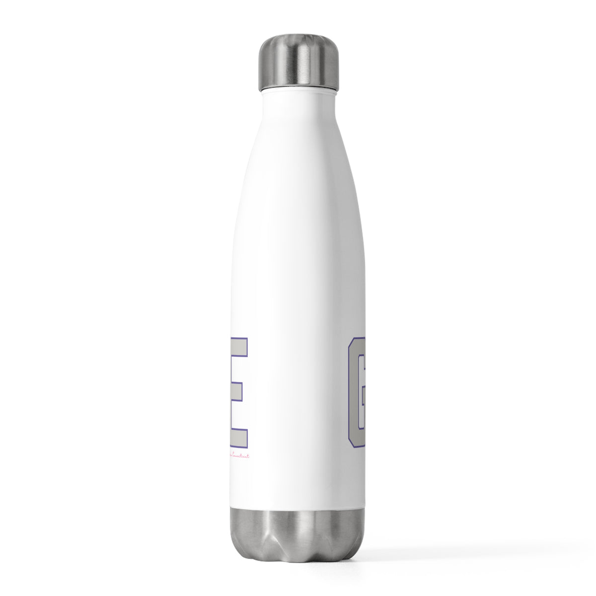 Goose Zip Code Gray & Purple 20oz Insulated Bottle
