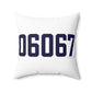 06067 Rocky Hill Connecticut Zip Code Polyester Square Pillow
