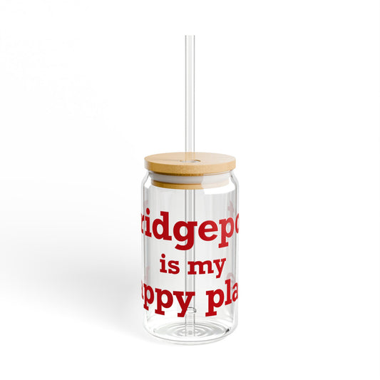 Bridgeport Is My Happy Place Sipper Glass, 16oz