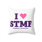 I Heart STMF Spun Polyester Square Pillow