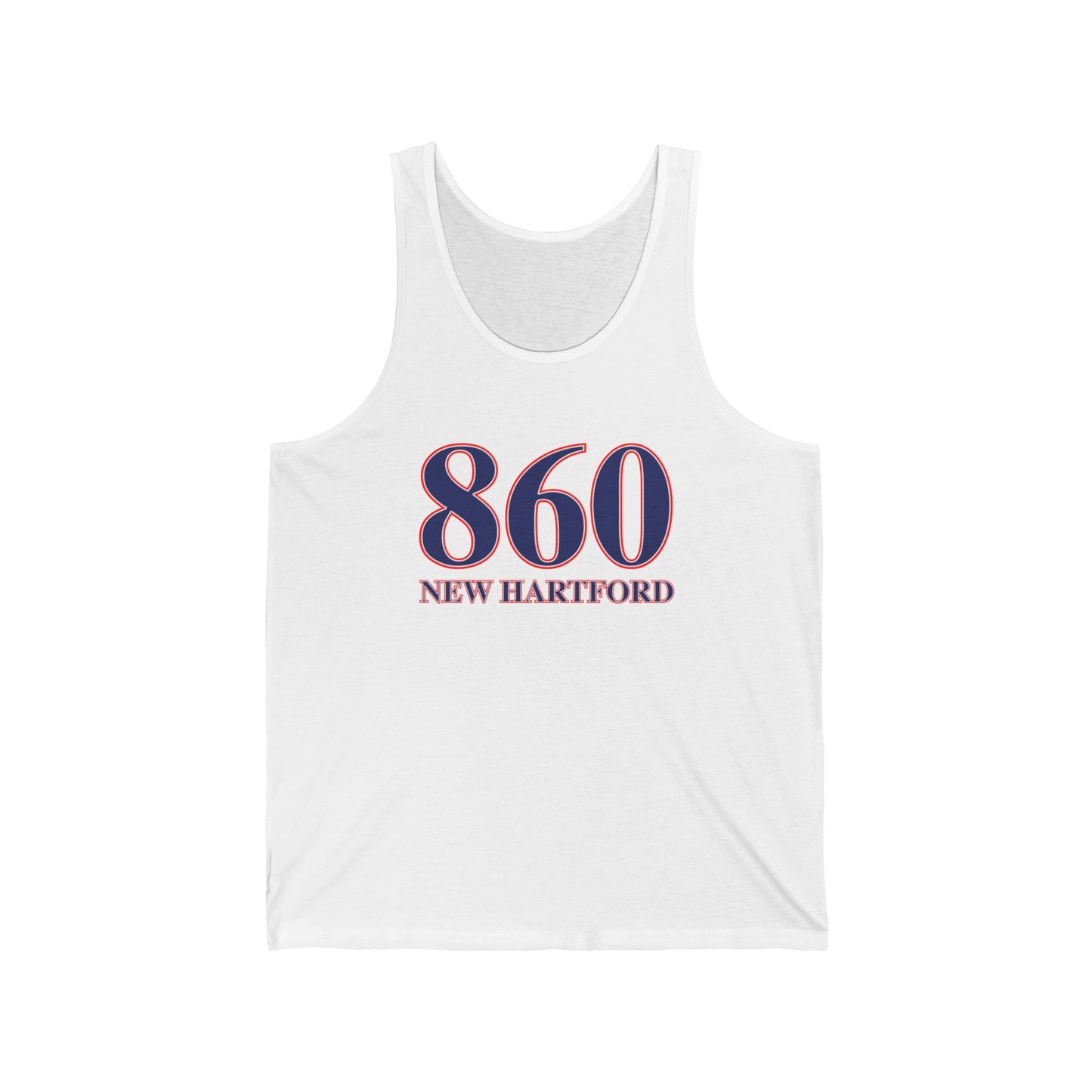 860 New Hartford Red White & Blue Unisex Jersey Tank Top