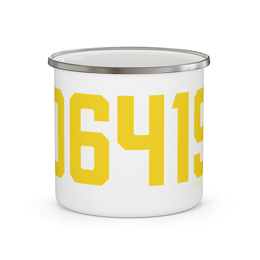 06419 Killingworth Connecticut Zip Code Enamel Camping Mug