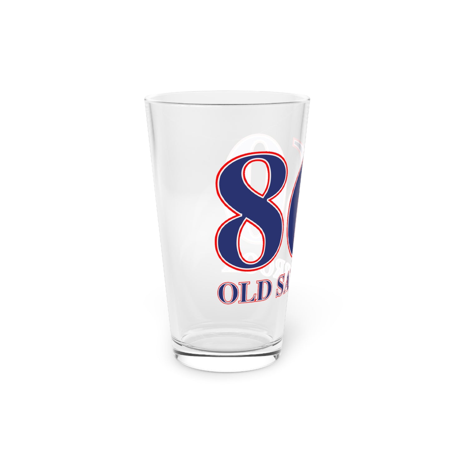 860 Old Saybrook Red, White & Blue Pint Glass, 16oz