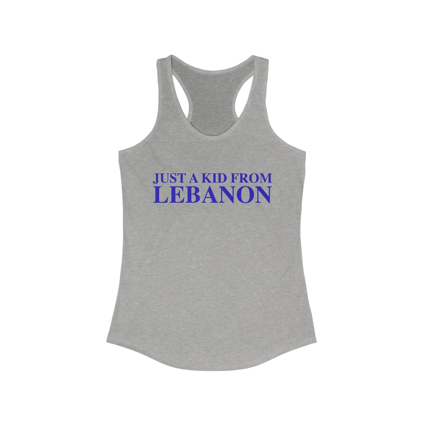 Just a kid from Lebanon Women's Ideal Racerback Tank Top