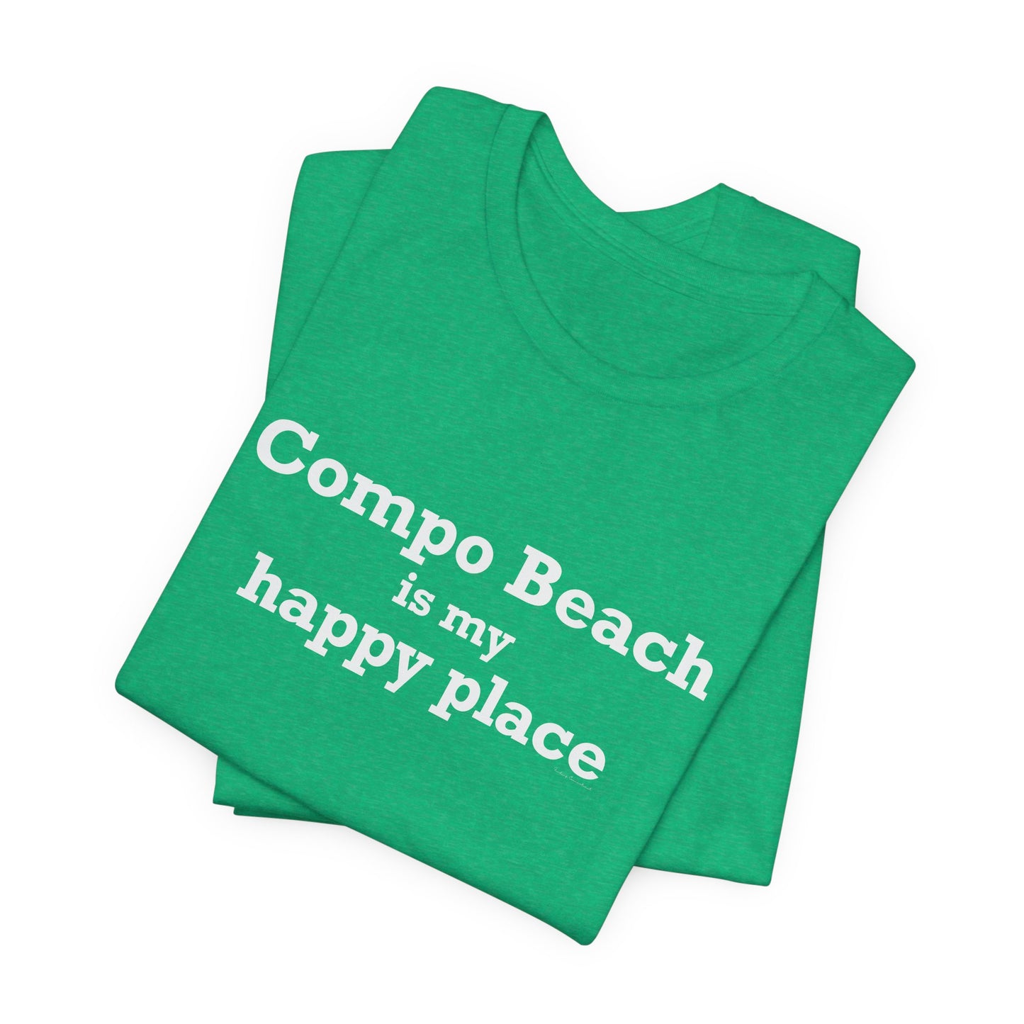 Compo Beach Is My Happy Place Unisex Jersey Short Sleeve T-Shirt
