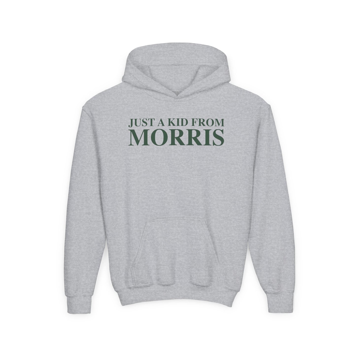 Just a kid from Morris Youth Heavy Blend Hooded Sweatshirt