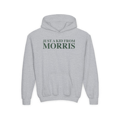 Just a kid from Morris Youth Heavy Blend Hooded Sweatshirt