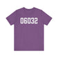06032 - Farmington CT Zip Code Unisex Jersey Short Sleeve T-Shirt