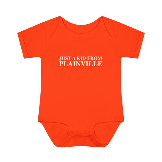 Just a kid from Plainville Infant Baby Rib Bodysuit