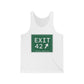Vintage Exit 42 Merritt Parkway Sign Unisex Jersey Tank Top