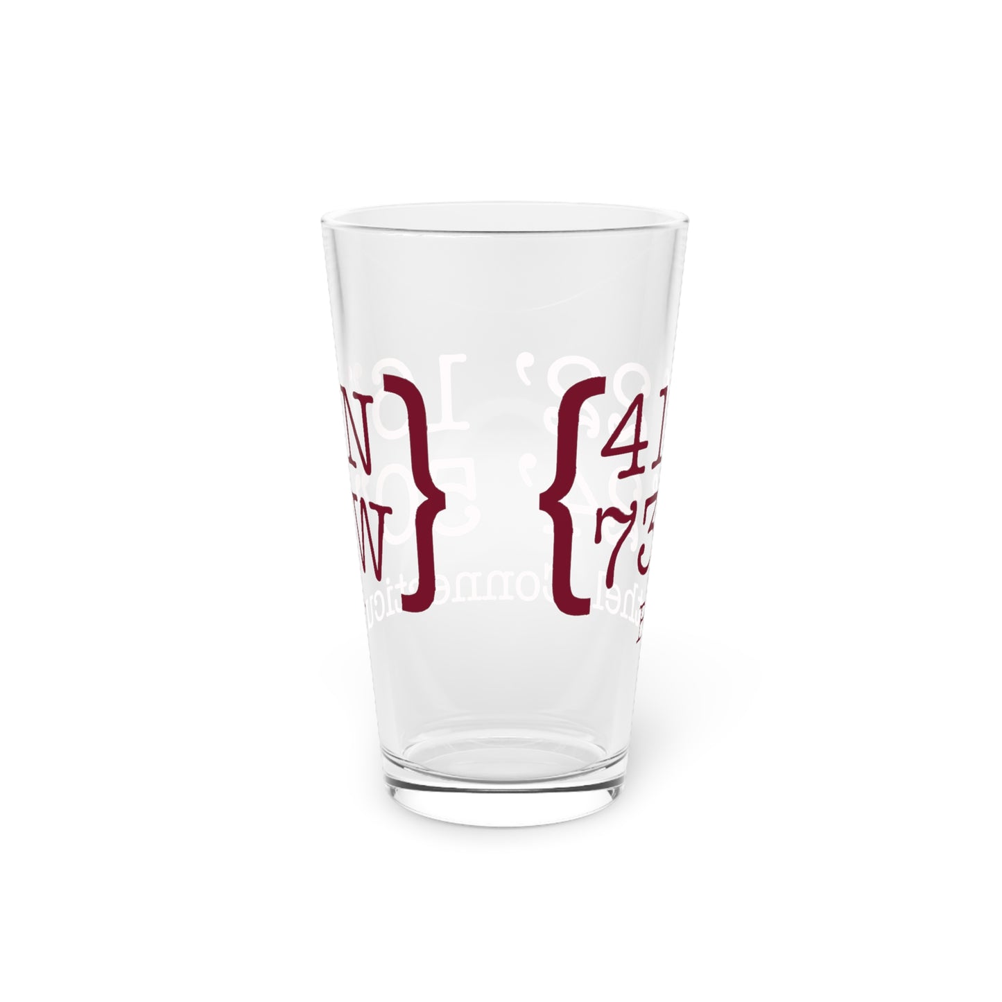 Bethel Coordinates Pint Glass, 16oz