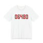 06480 Portland Connecticut Zip Code Unisex Jersey Short Sleeve T-Shirt