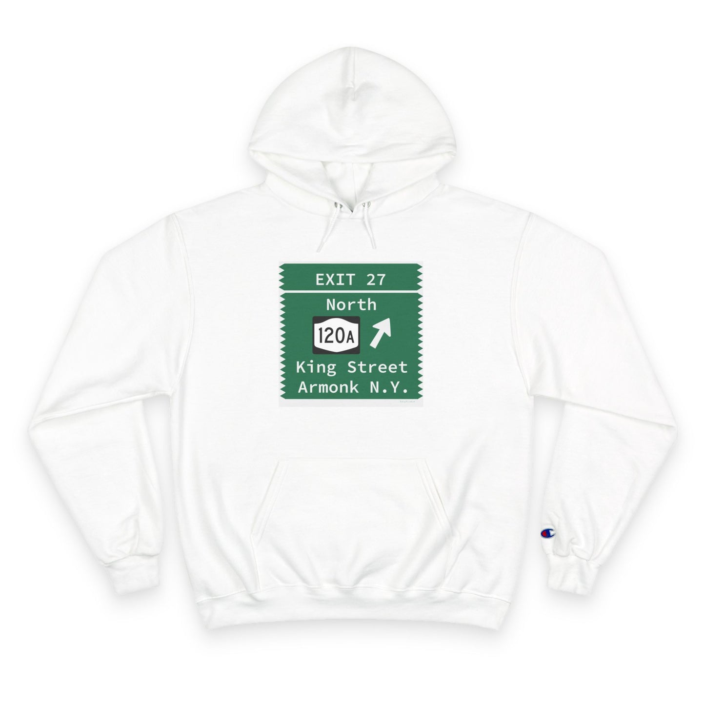 Vintage Merritt Parkway Exit 27 Sign Champion Hoodie