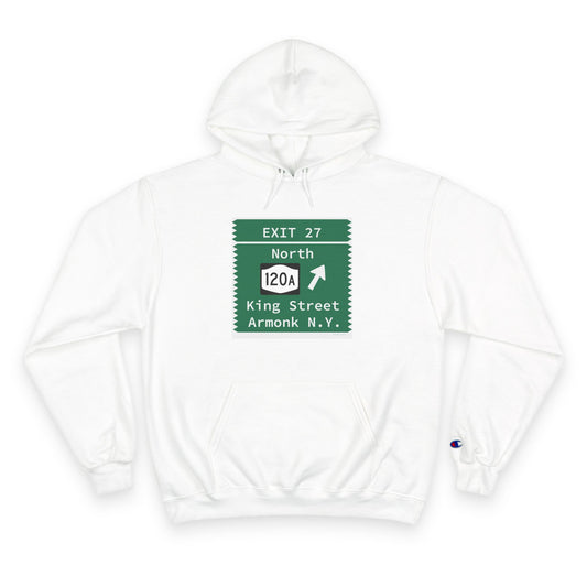 Vintage Merritt Parkway Exit 27 Sign Champion Hoodie