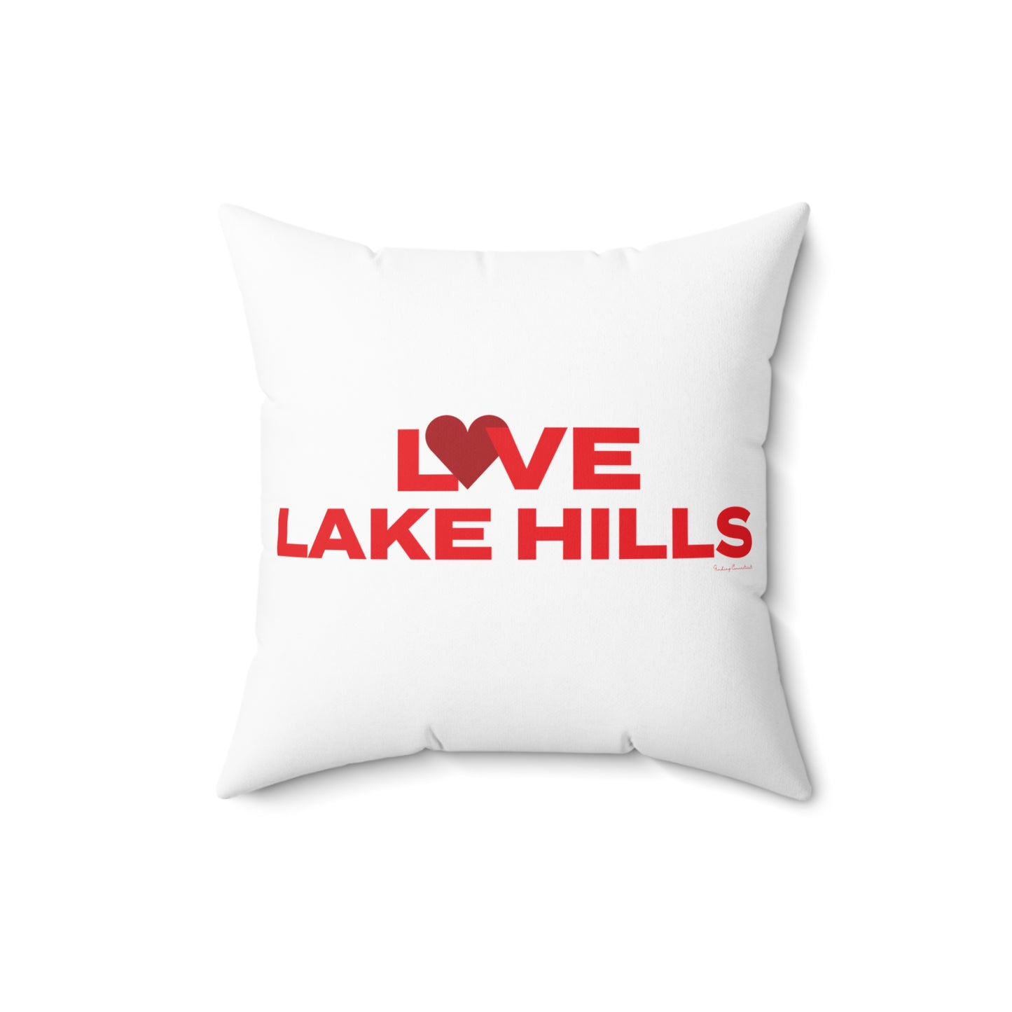 Love Lake Hills Spun Polyester Square Pillow