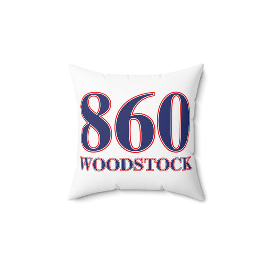 860 Woodstock Red, White & Blue Spun Polyester Square Pillow