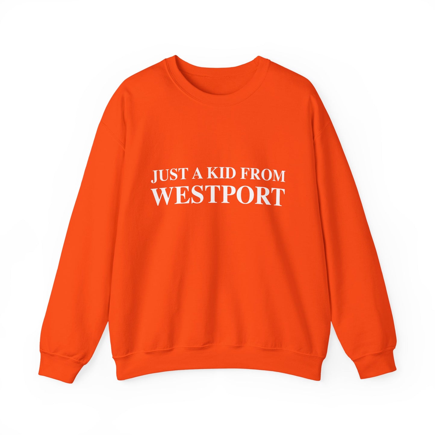 Just a kid from Westport Unisex Heavy Blend™ Crewneck Sweatshirt