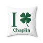 I Clover Chaplin Spun Polyester Square Pillow